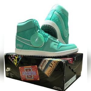 NIKE CORPORATE X JORDAN AIR SHIP GOT EM SNEAKERS LIGHT MENTA Sz 6 M